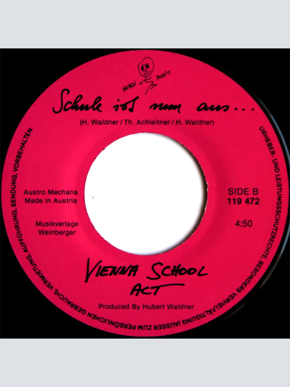 Vinyl / Vienna School Act* - School Is Over Now ... (Let's Get Down And Party)