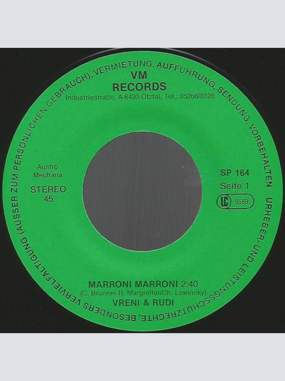 Vinyl / Vreni & Rudi - Marroni Marroni