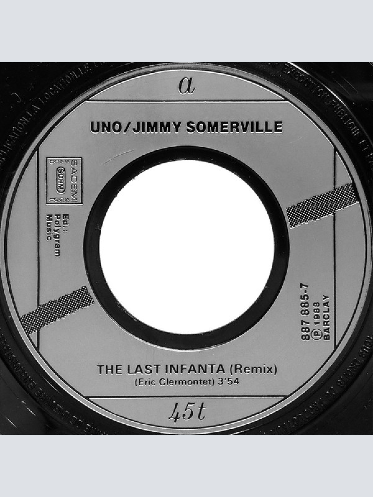 Vinyl / Uno (2) With Jimmy Somerville - The Last Infanta