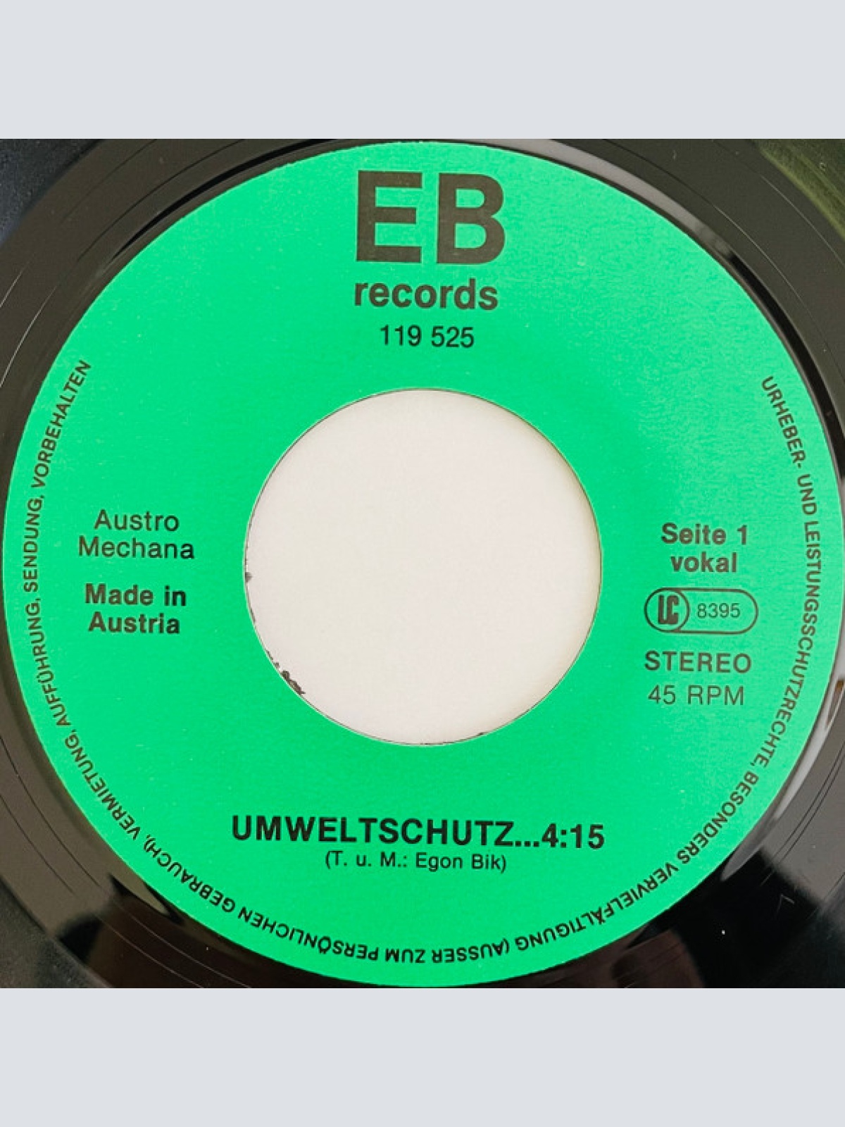 Vinyl / Egon Bik - Umweltschutz