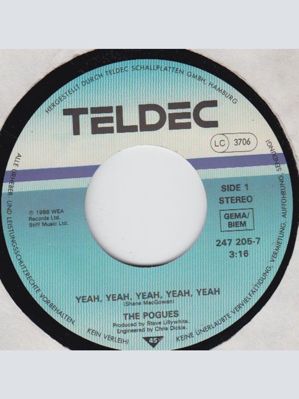 Vinyl / The Pogues - Yeah Yeah Yeah Yeah Yeah