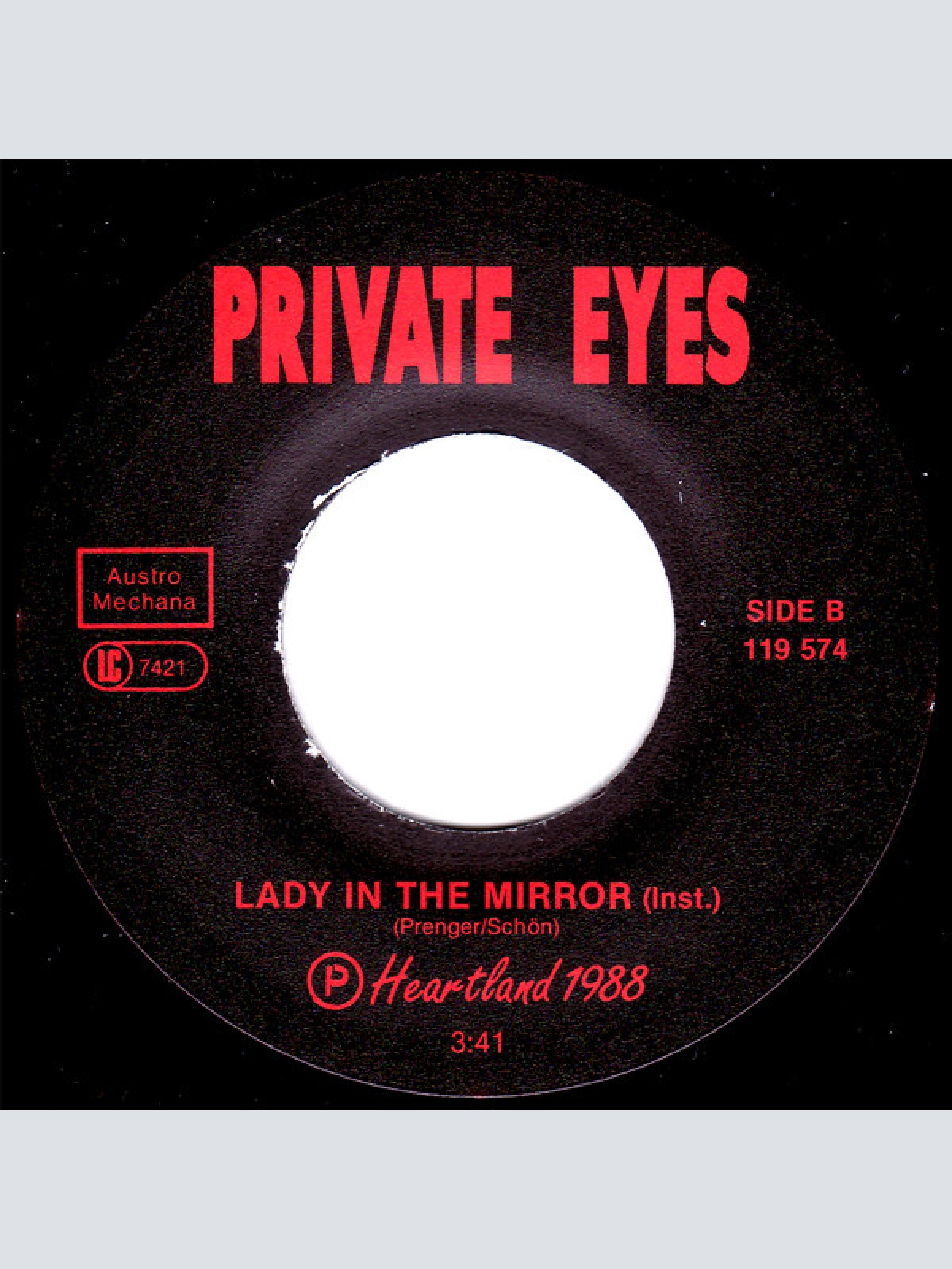 Vinyl / Private Eyes (3) - Lady In The Mirror