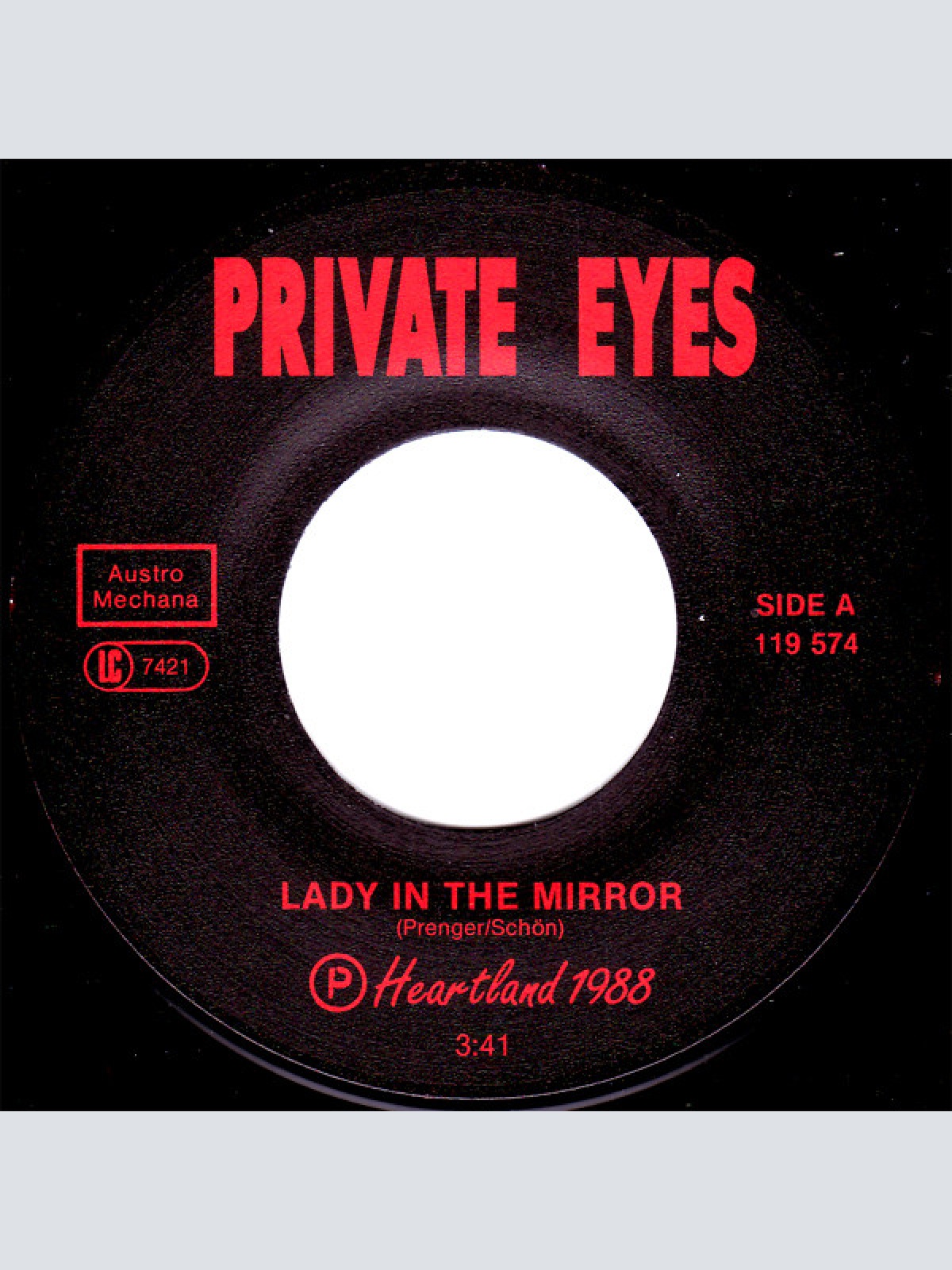 Vinyl / Private Eyes (3) - Lady In The Mirror