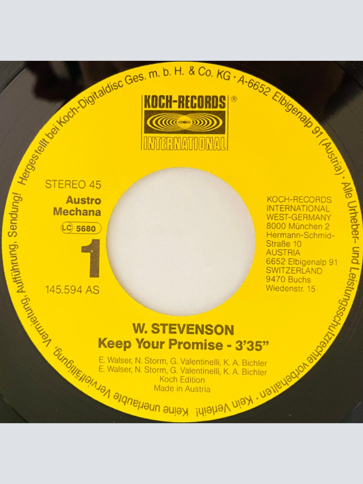 Vinyl / W. Stevenson (2) - Keep Your Promise