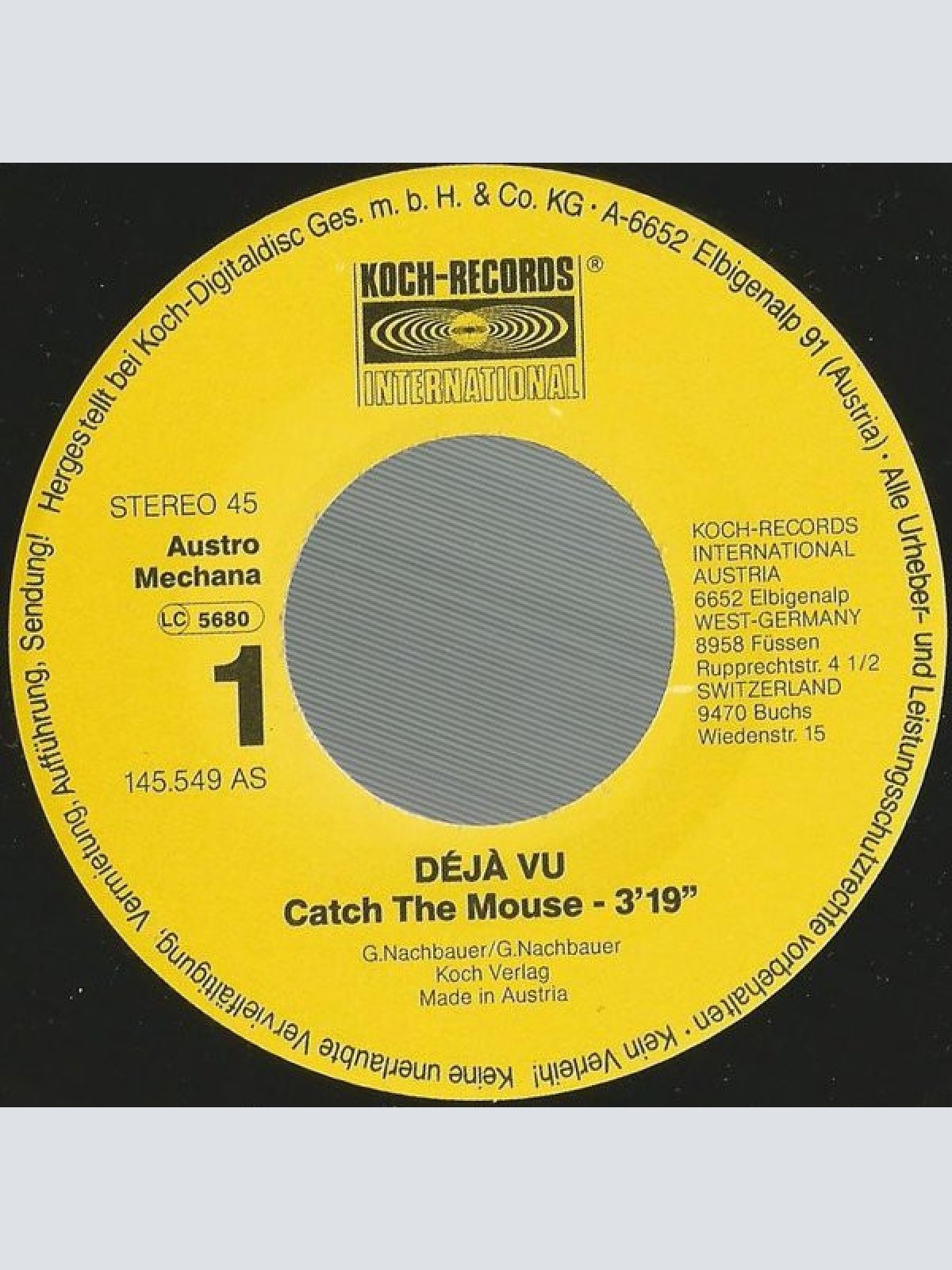 Vinyl / Déjà Vu (5) - Catch The Mouse
