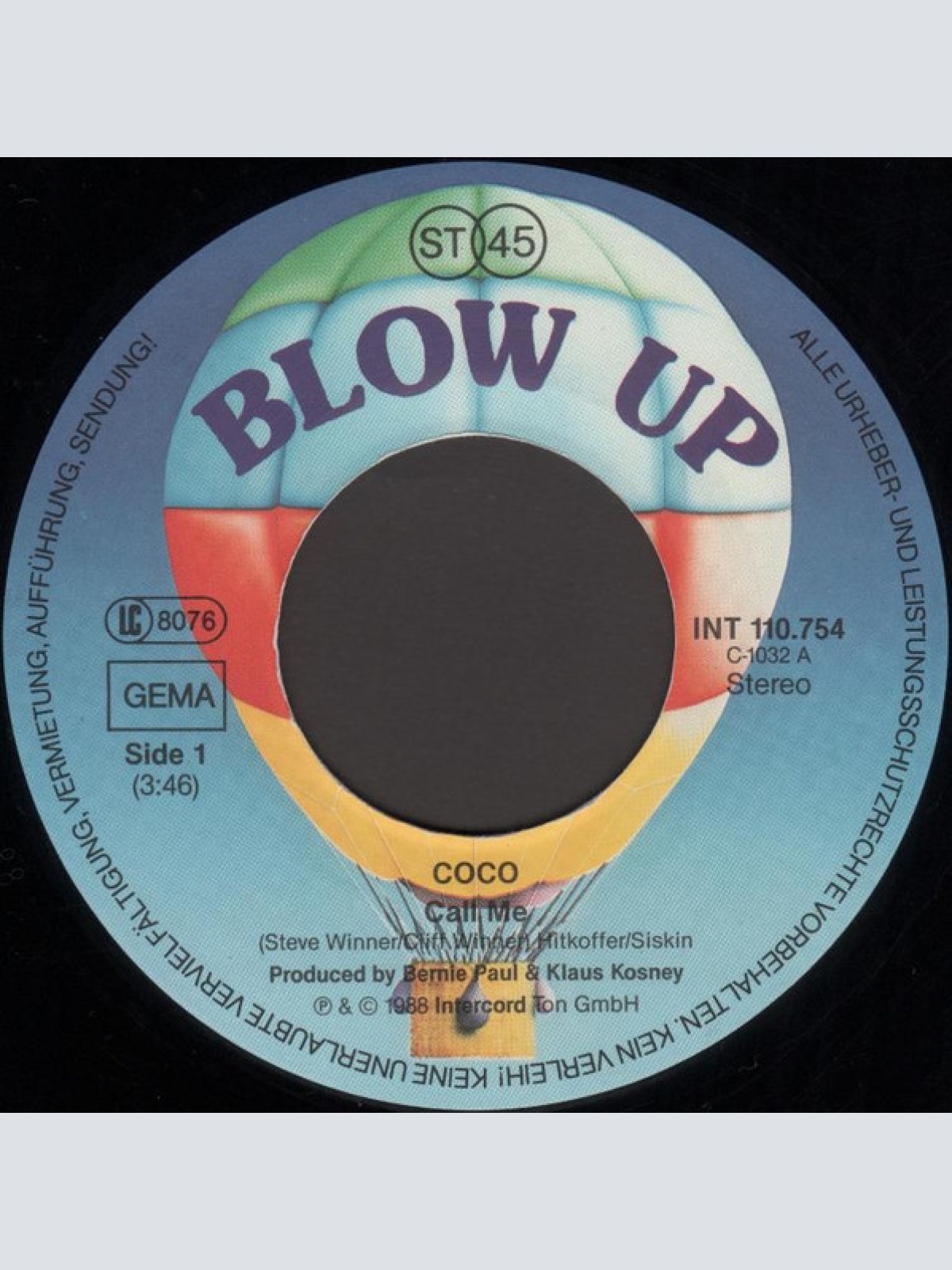 Vinyl / Coco (6) - Call Me