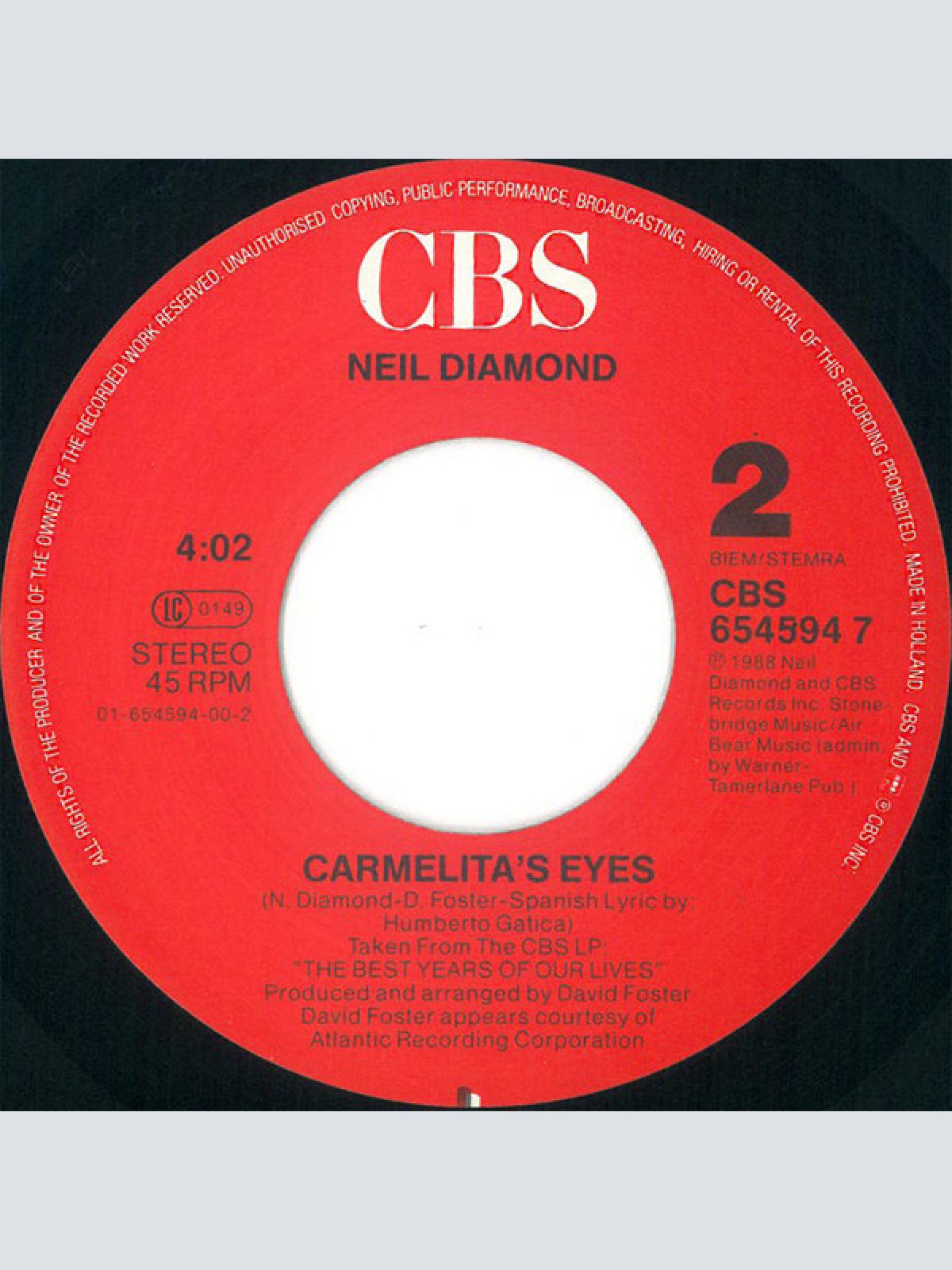 Vinyl / Neil Diamond - The Best Years Of Our Lives