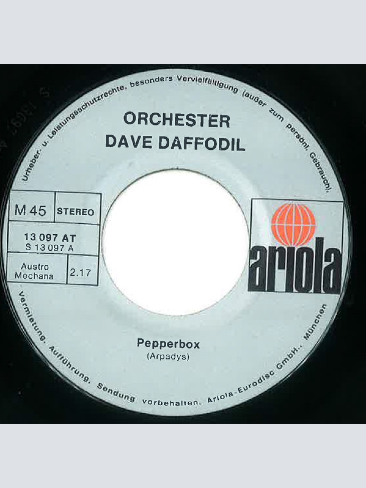 Vinyl / Orchester Dave Daffodil* - Pepper Box