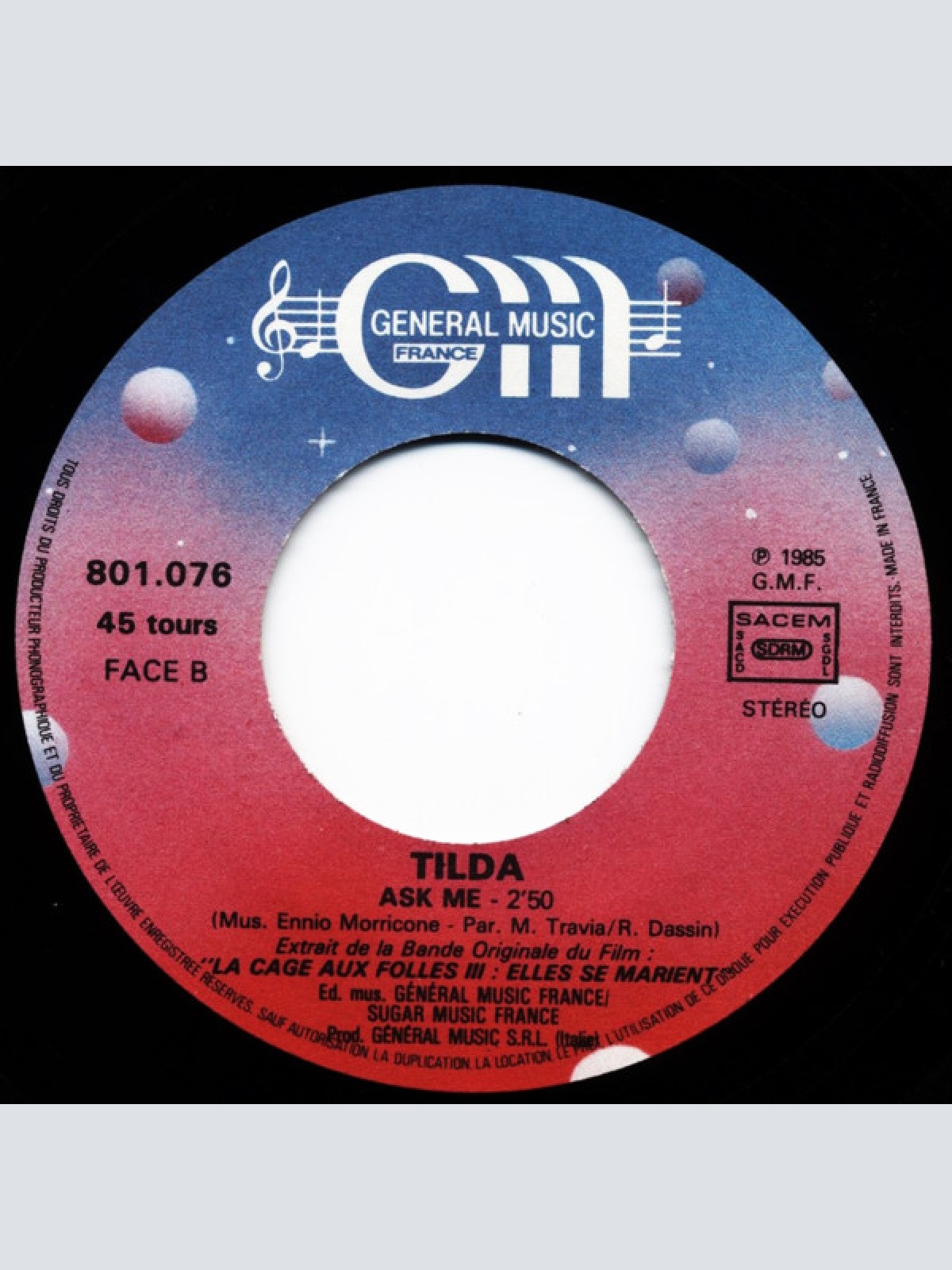 Vinyl / Ennio Morricone, Tilda* - Now It's Up To Me