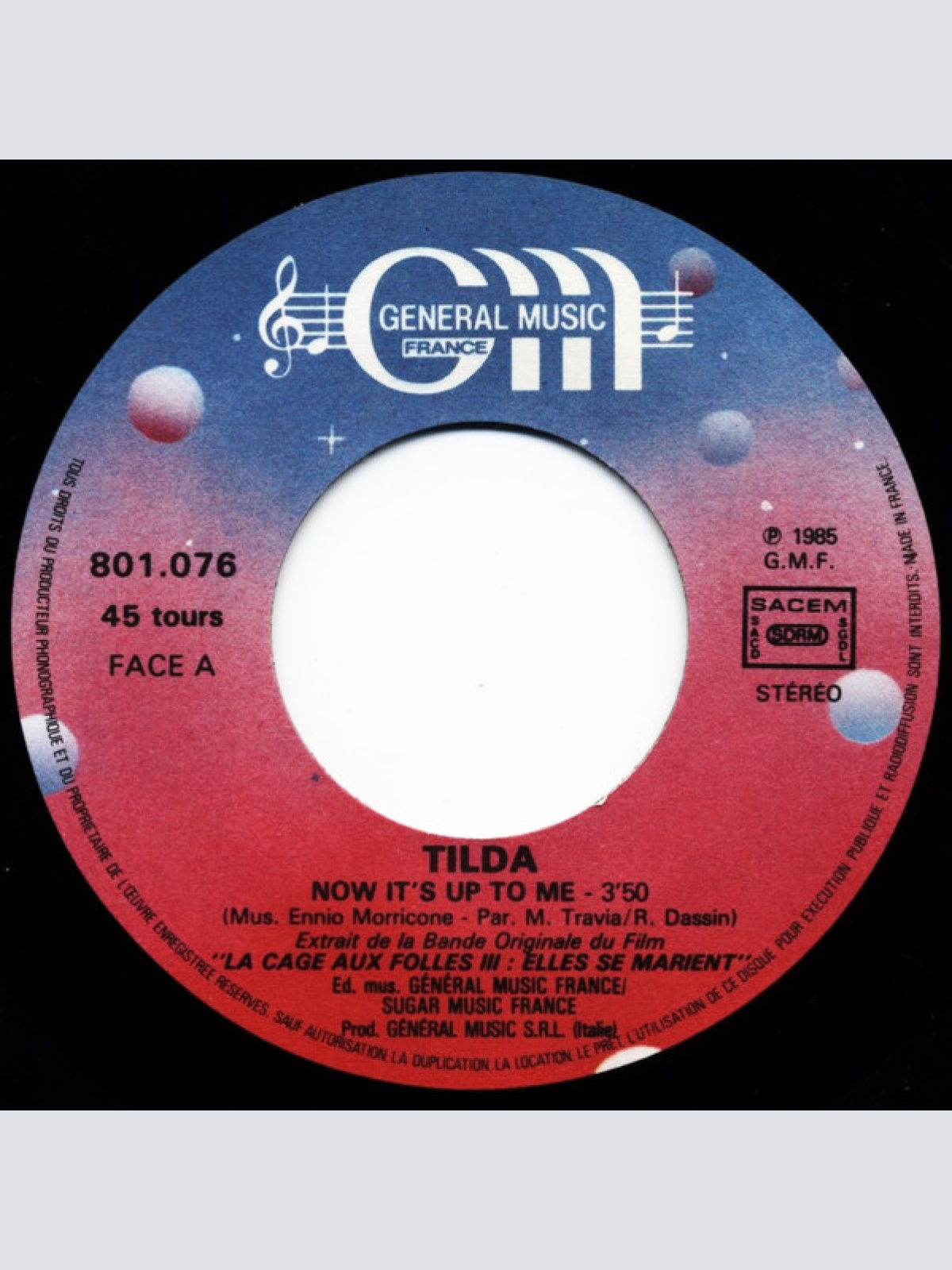 Vinyl / Ennio Morricone, Tilda* - Now It's Up To Me