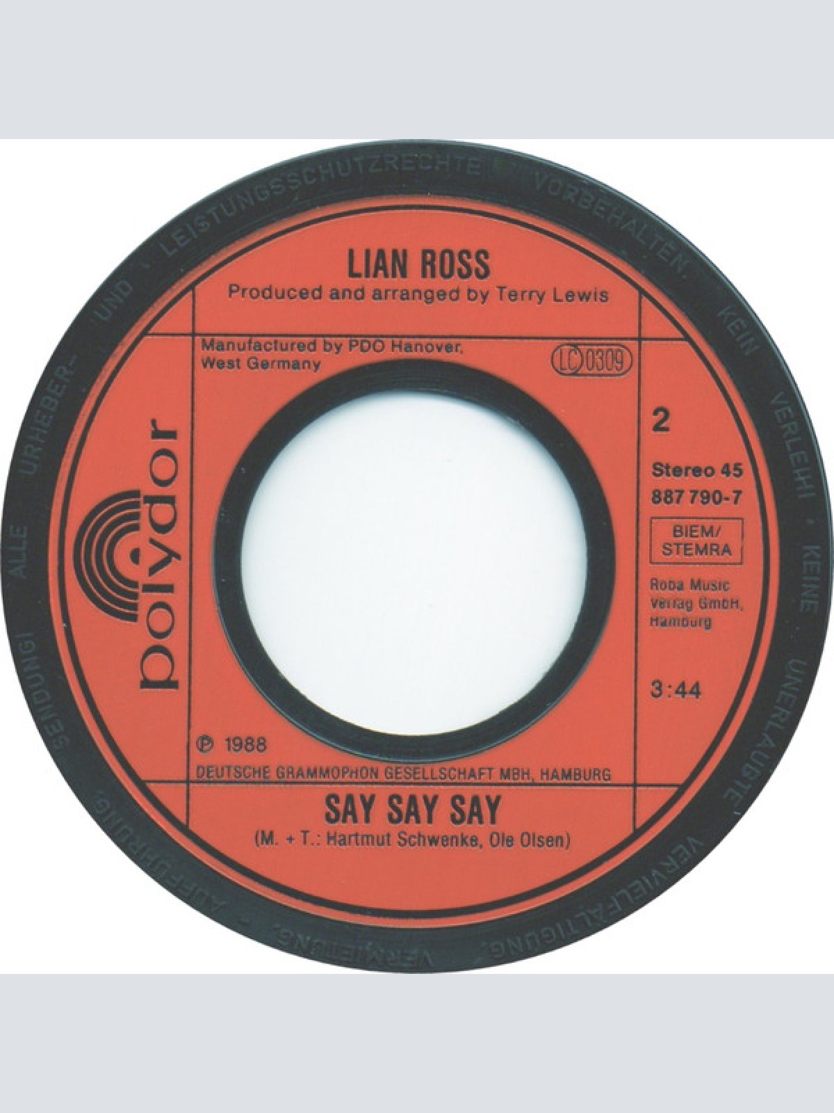 Vinyl / Lian Ross - Say Say Say