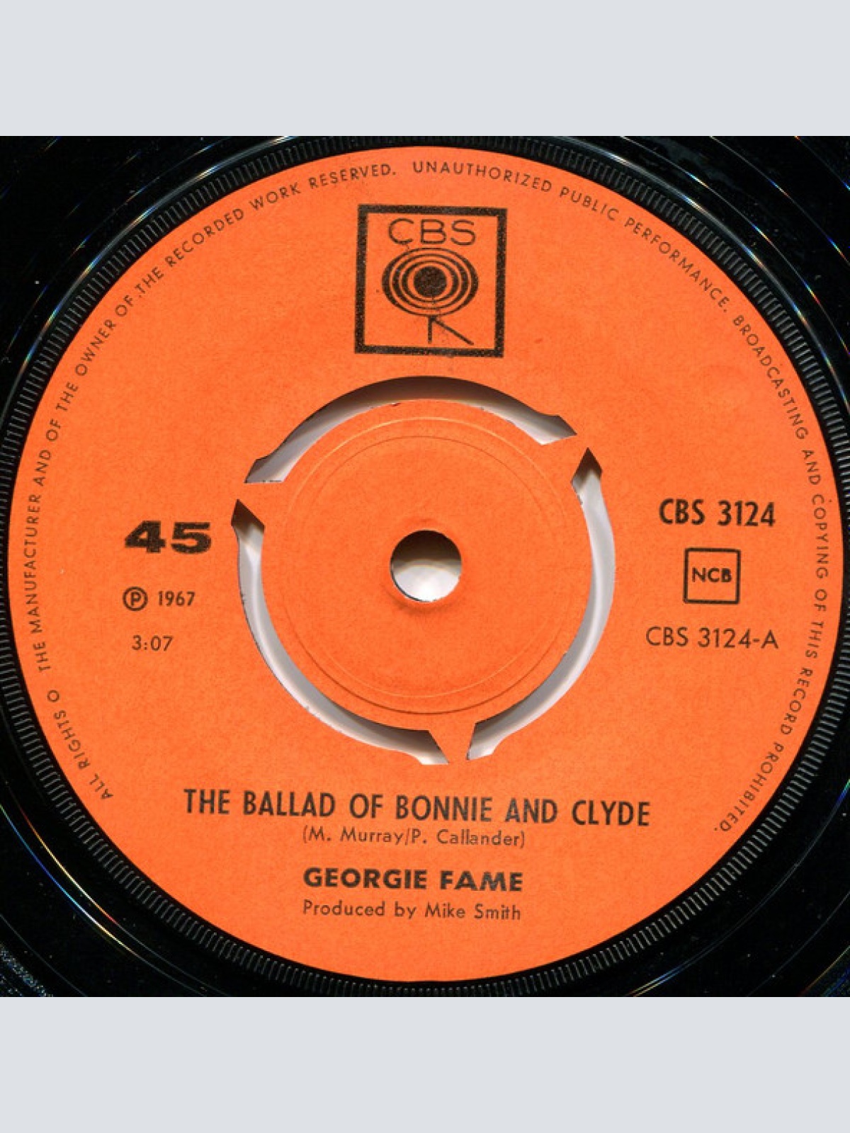 Vinyl / Georgie Fame - The Ballad Of Bonnie And Clyde / Beware Of The Dog