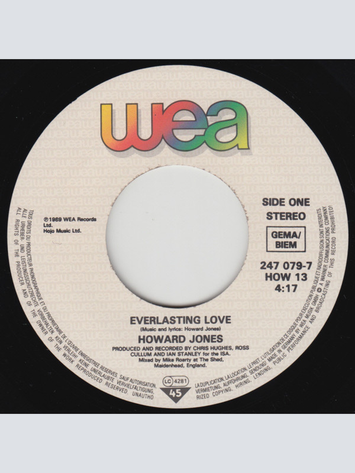 Vinyl / Howard Jones - Everlasting Love