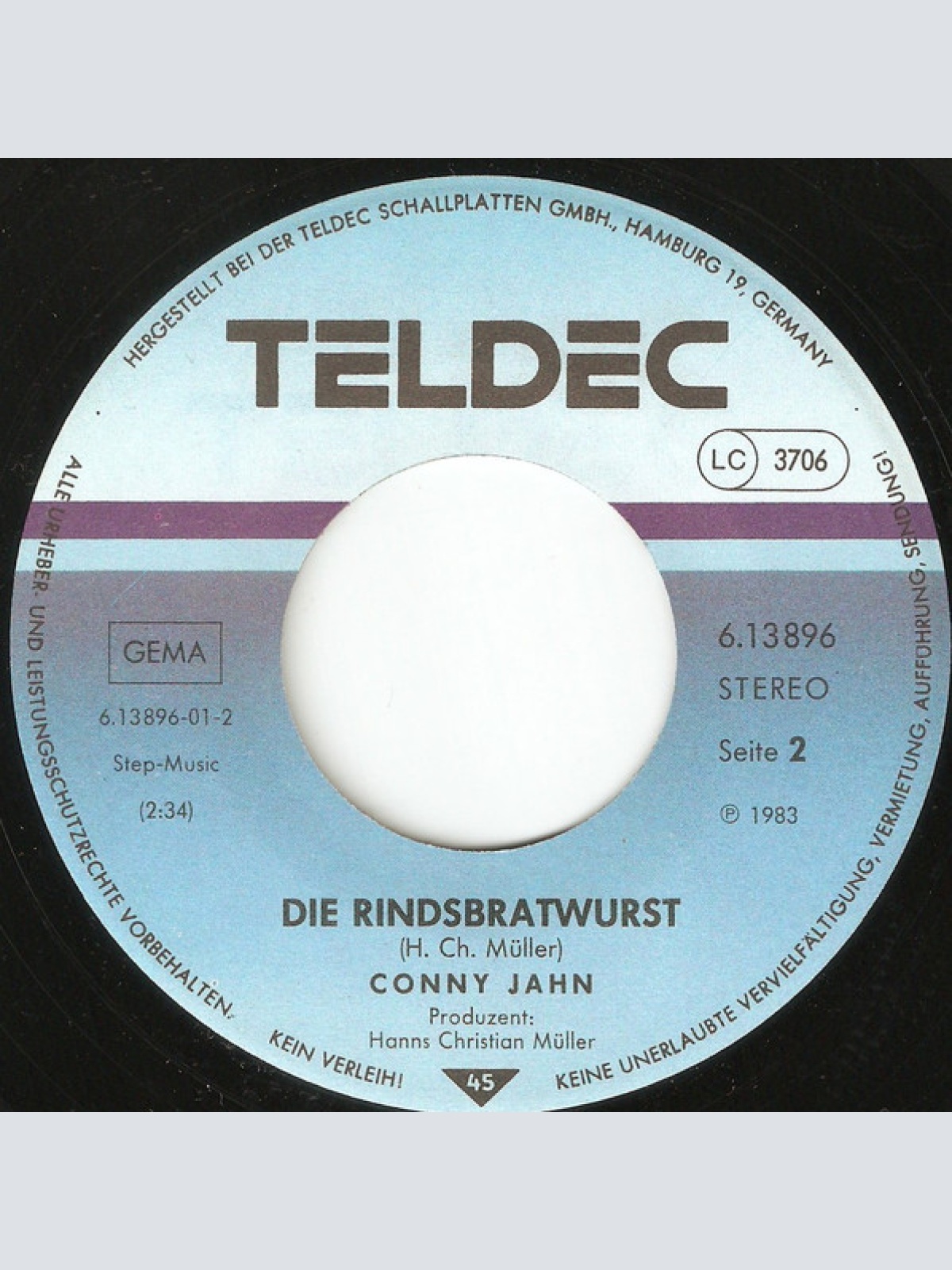 Vinyl / Conny Jahn - Vampir Song / Die Rindsbratwurst