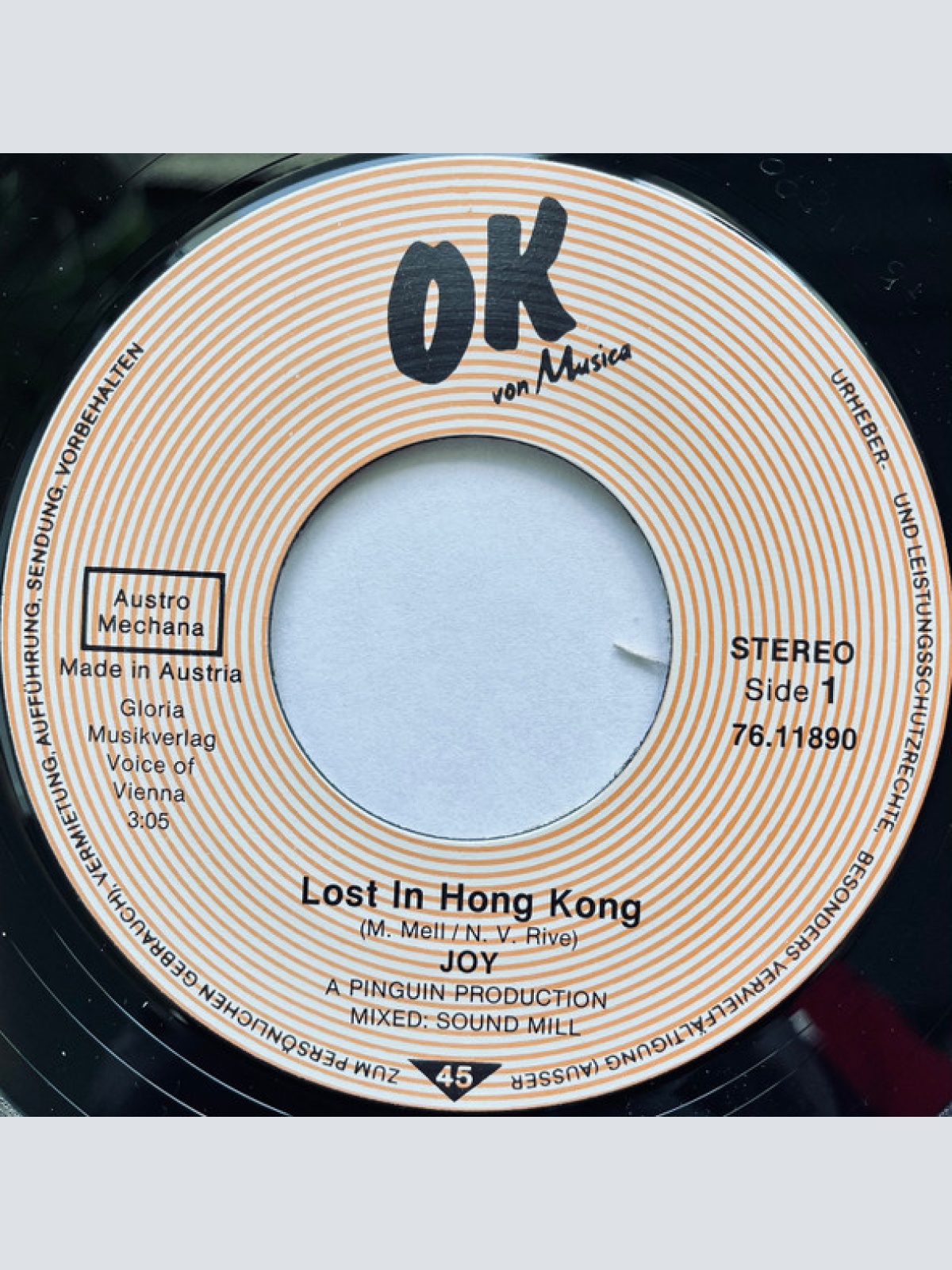 Vinyl / Joy (9) - Lost In Hong Kong
