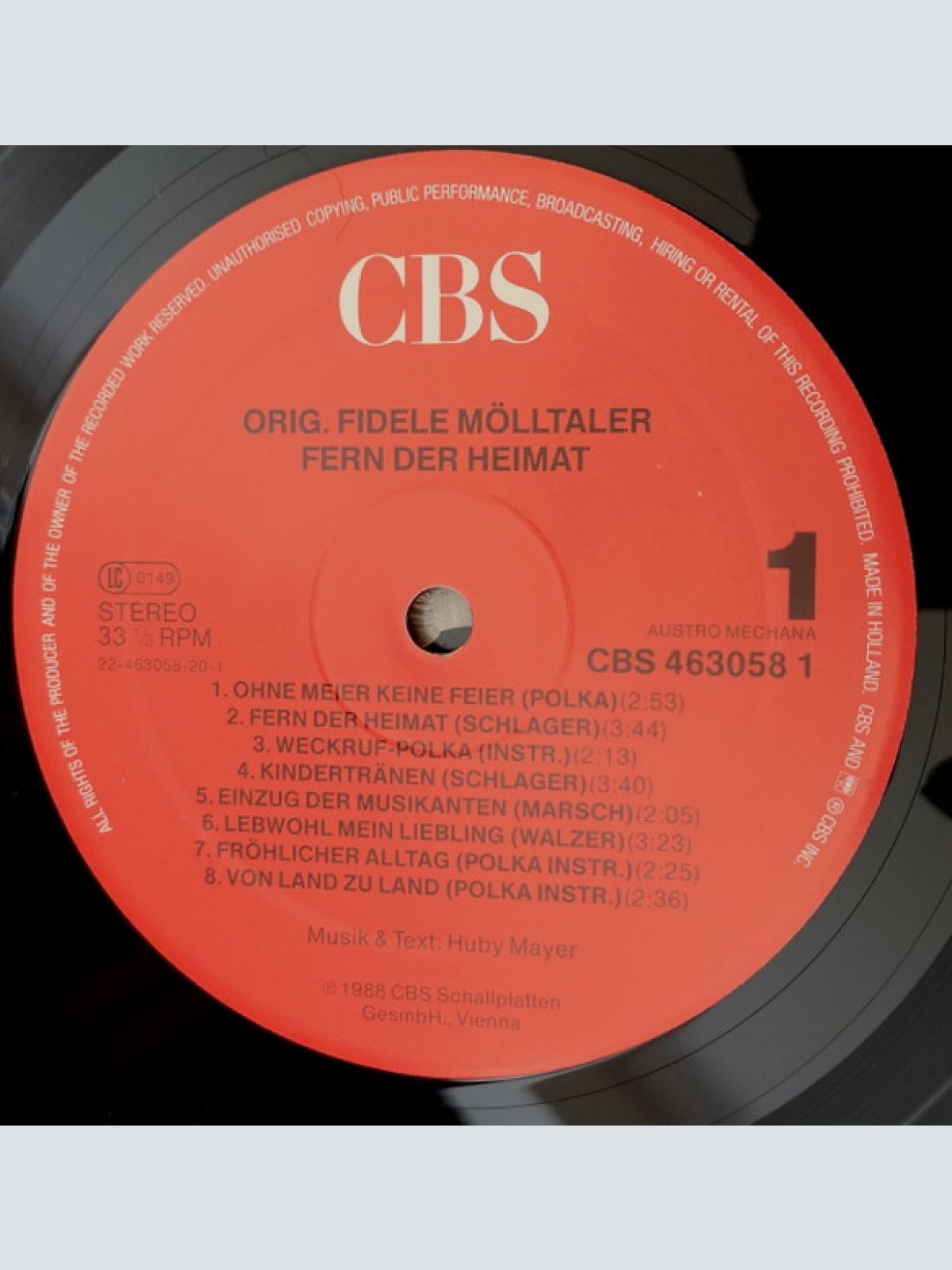 Vinyl / Orig. Fidele Mölltaler* - Fern Der Heimat