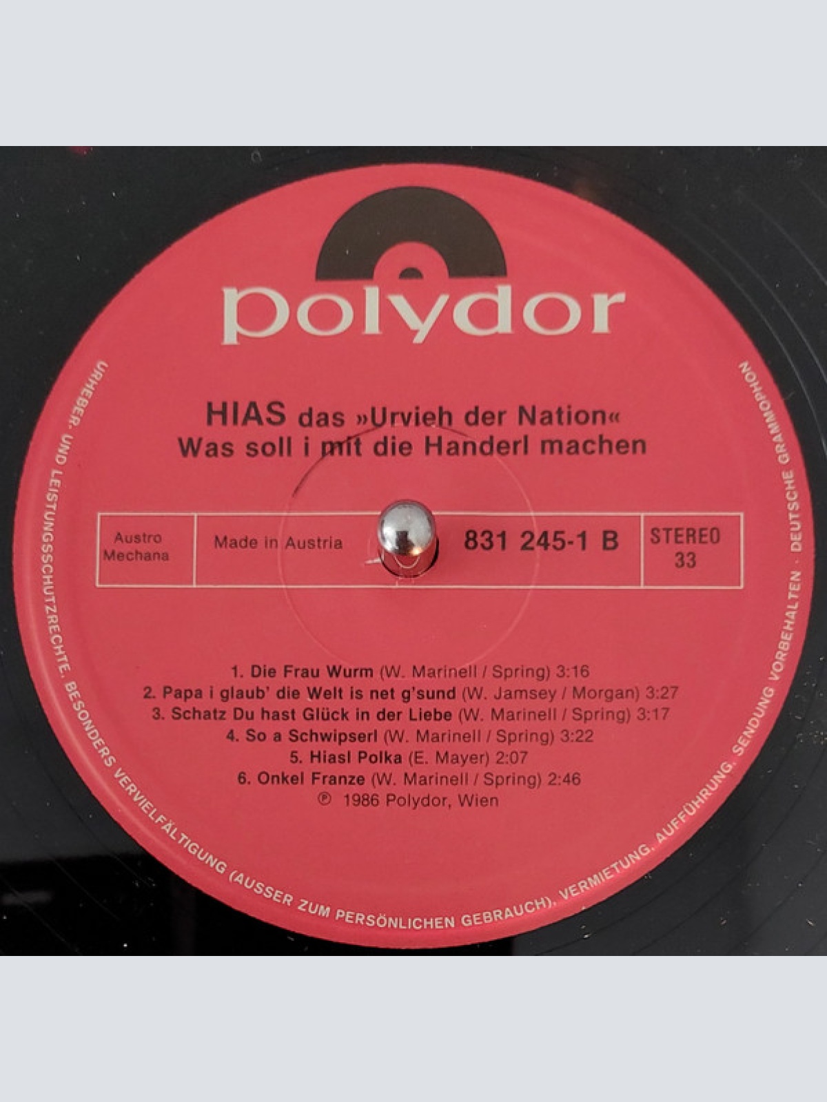 Vinyl / Hias Das »Urvieh Der Nation«* - Was Soll I Mit Die Handerl Machen