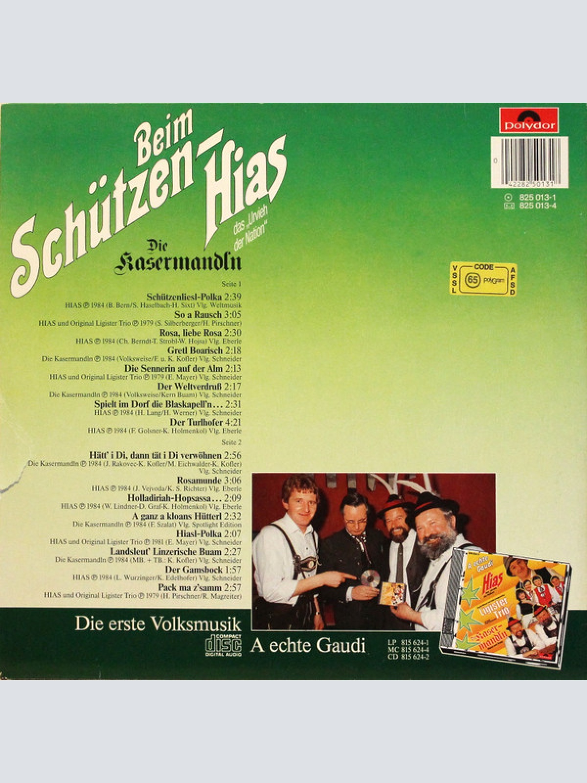 Vinyl / Hias, Die Kasermandln* - Beim Schützenhias - Das Urvieh Der Nation