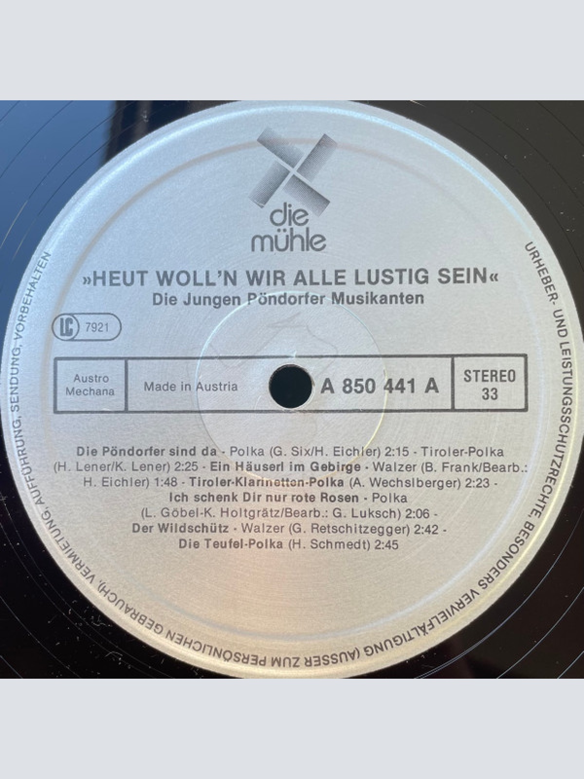 Vinyl / Die Jungen Pongauer - Heut Woll‘n Wir Alle Lustig Sein!