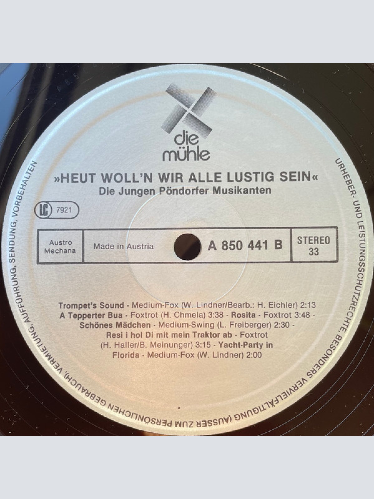 Vinyl / Die Jungen Pongauer - Heut Woll‘n Wir Alle Lustig Sein!