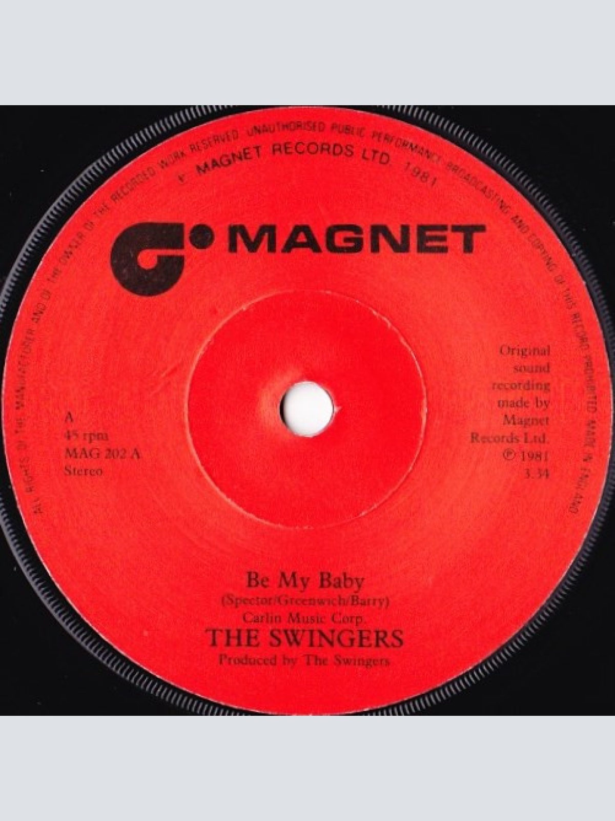 Vinyl / The Swingers (12) - Be My Baby