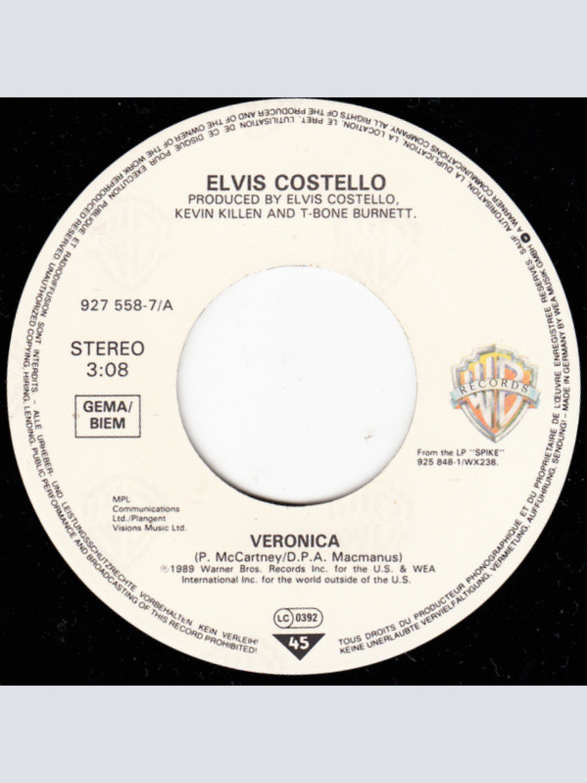 Vinyl / Elvis Costello - Veronica