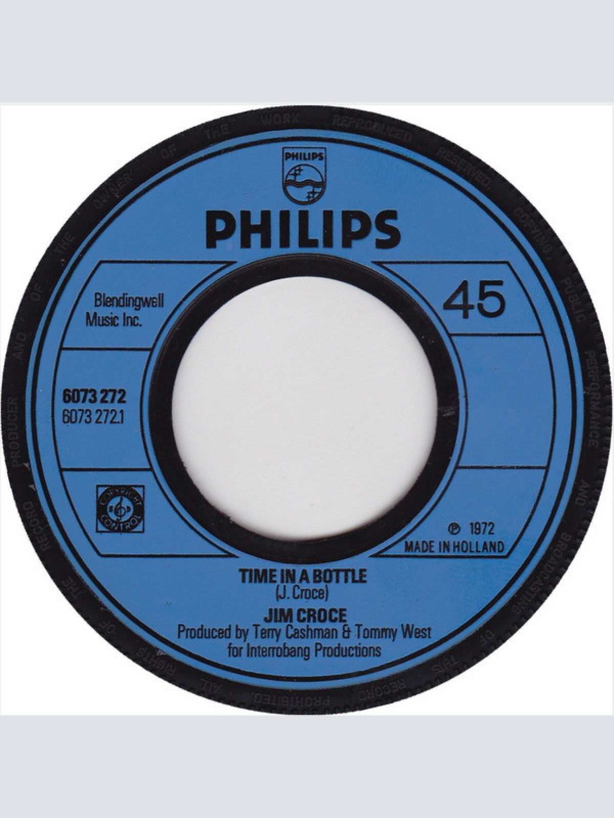 Vinyl / Jim Croce - Time In A Bottle