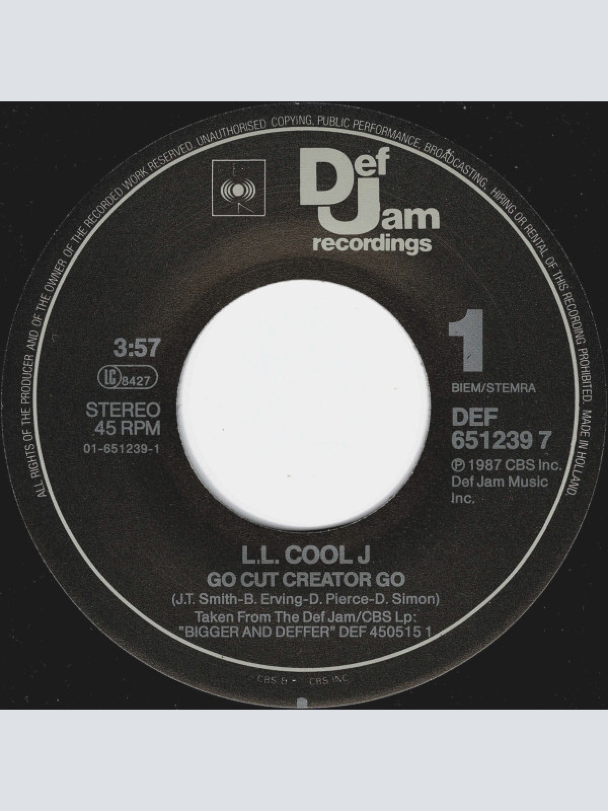 Vinyl / L.L.Cool J* - Go Cut Creator Go