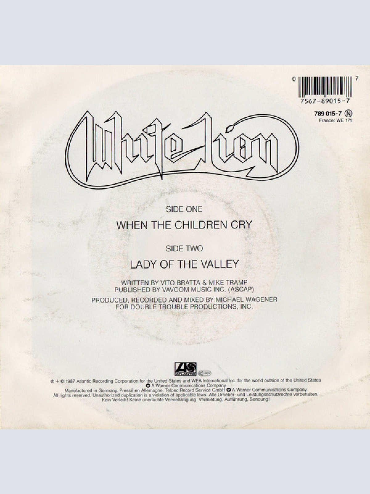 Vinyl / White Lion - When The Children Cry