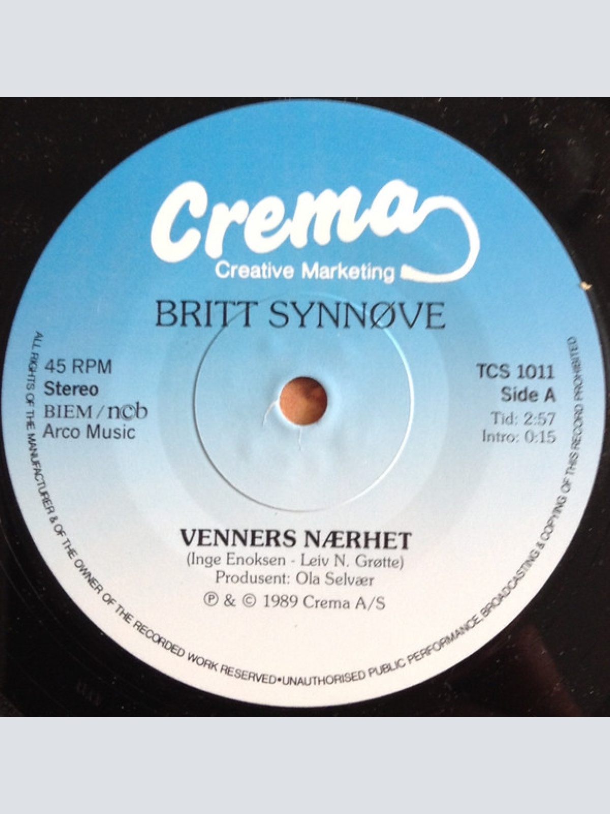 Vinyl / Britt Synnøve* - Venners Nærhet