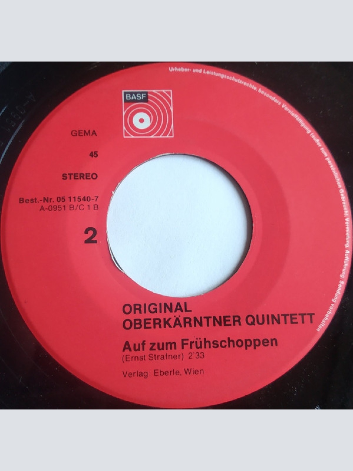 Vinyl / Original Oberkärntner Quintett* - Der Blaue Fritz