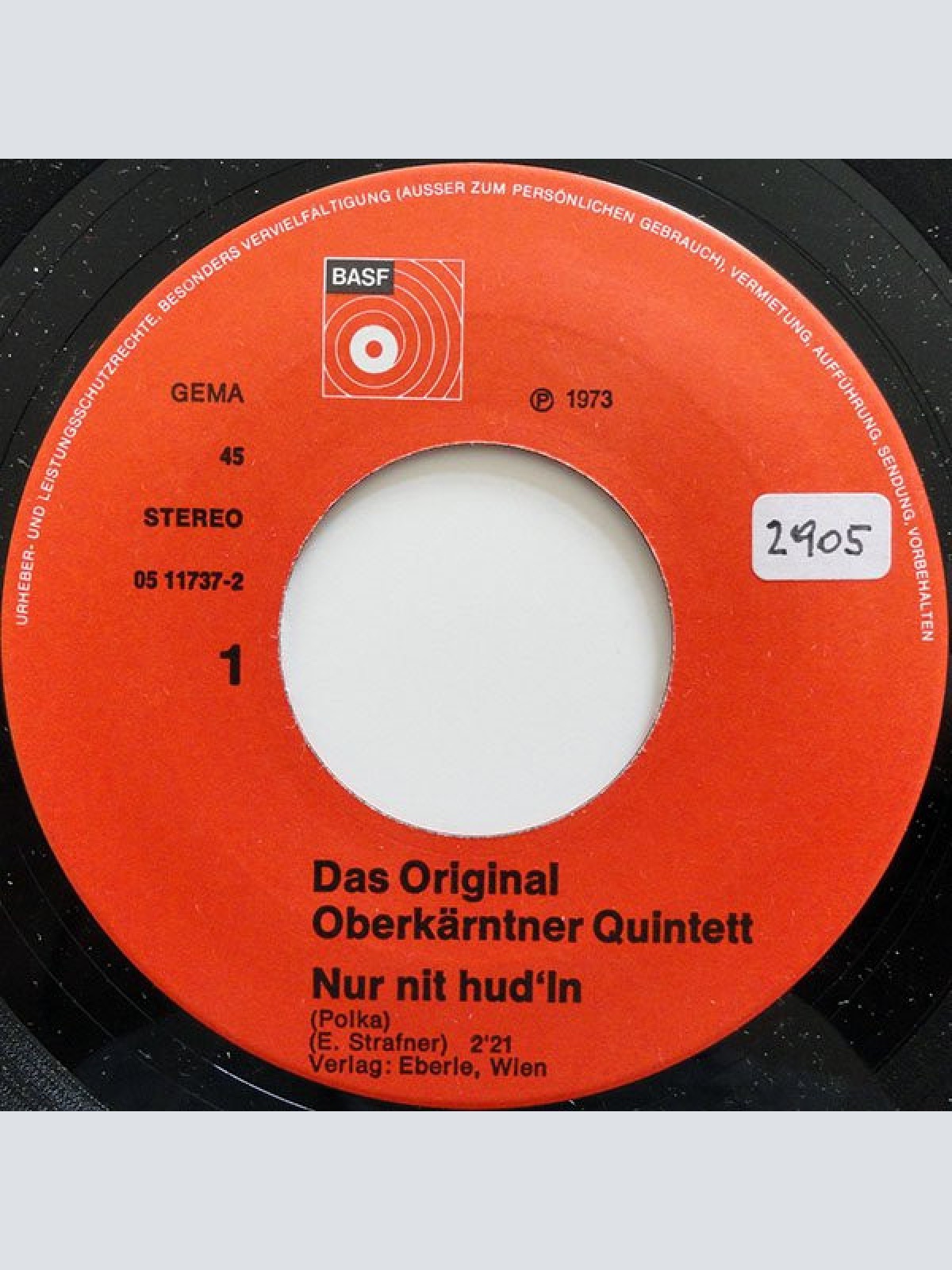 Vinyl / Original Oberkärntner Quintett* - Nur Nit Hud'ln / Beim Gipfelhaus
