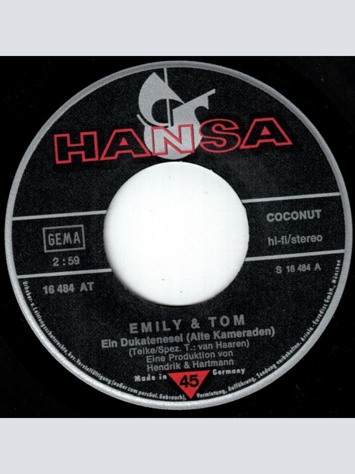 Vinyl / Emily & Tom - Ein Dukatenesel (Alte Kameraden) / Der schöne Karl ist König