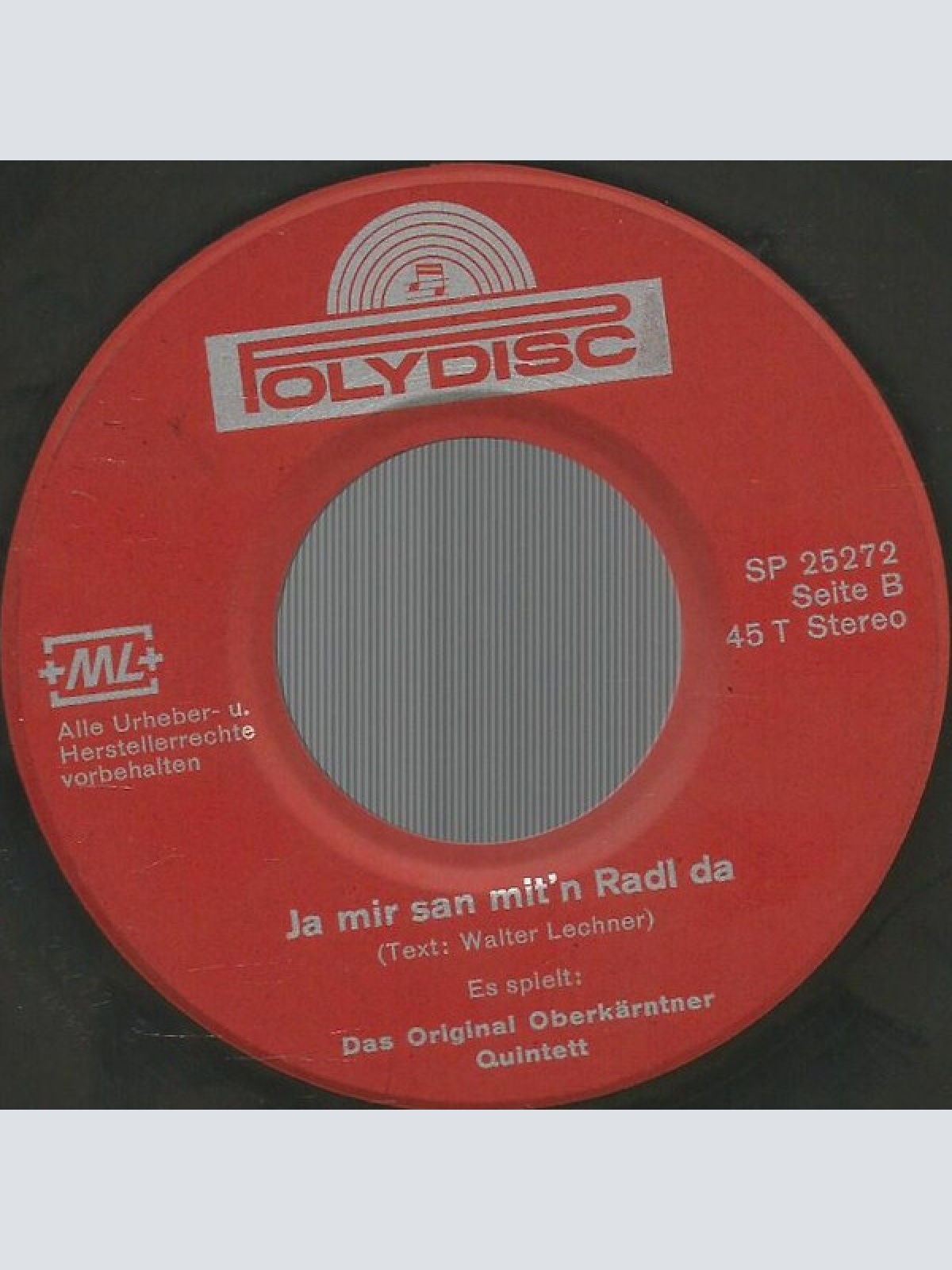 Vinyl / Das Original Oberkärntner Quintett - Rosamunde