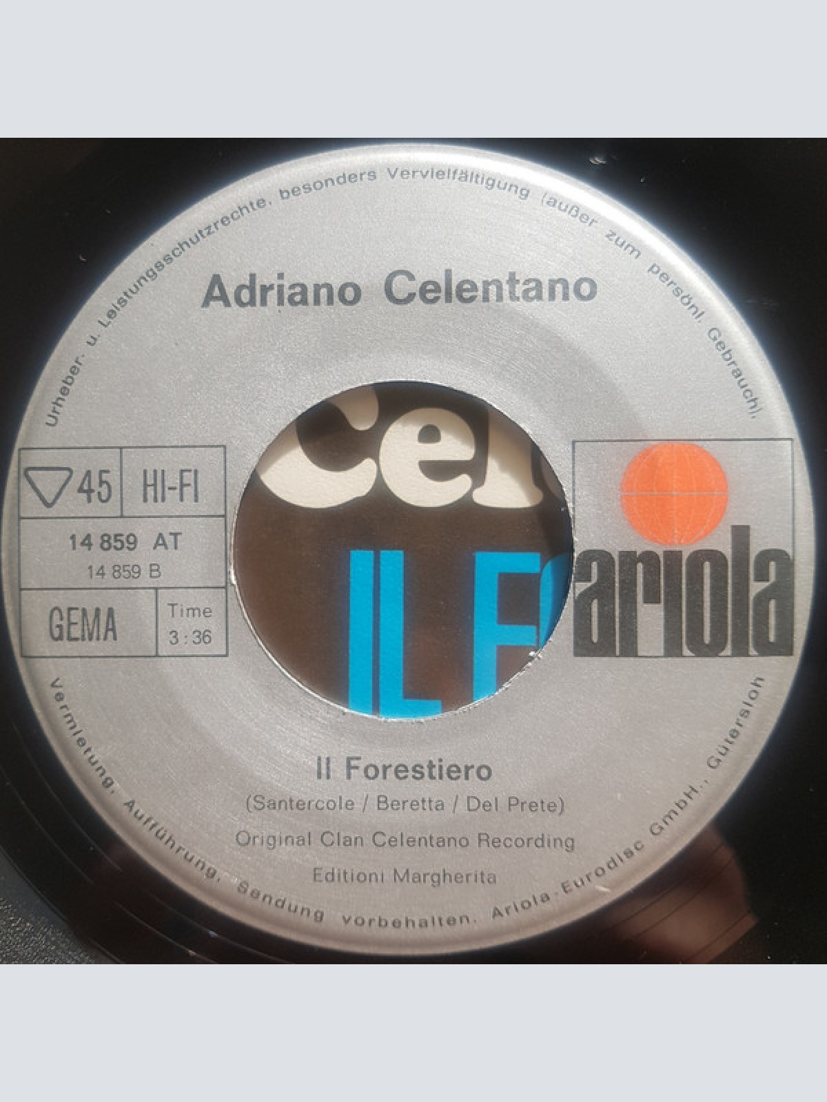 Vinyl / Adriano Celentano - Sotto Le Lenzuola / Il Forestiero