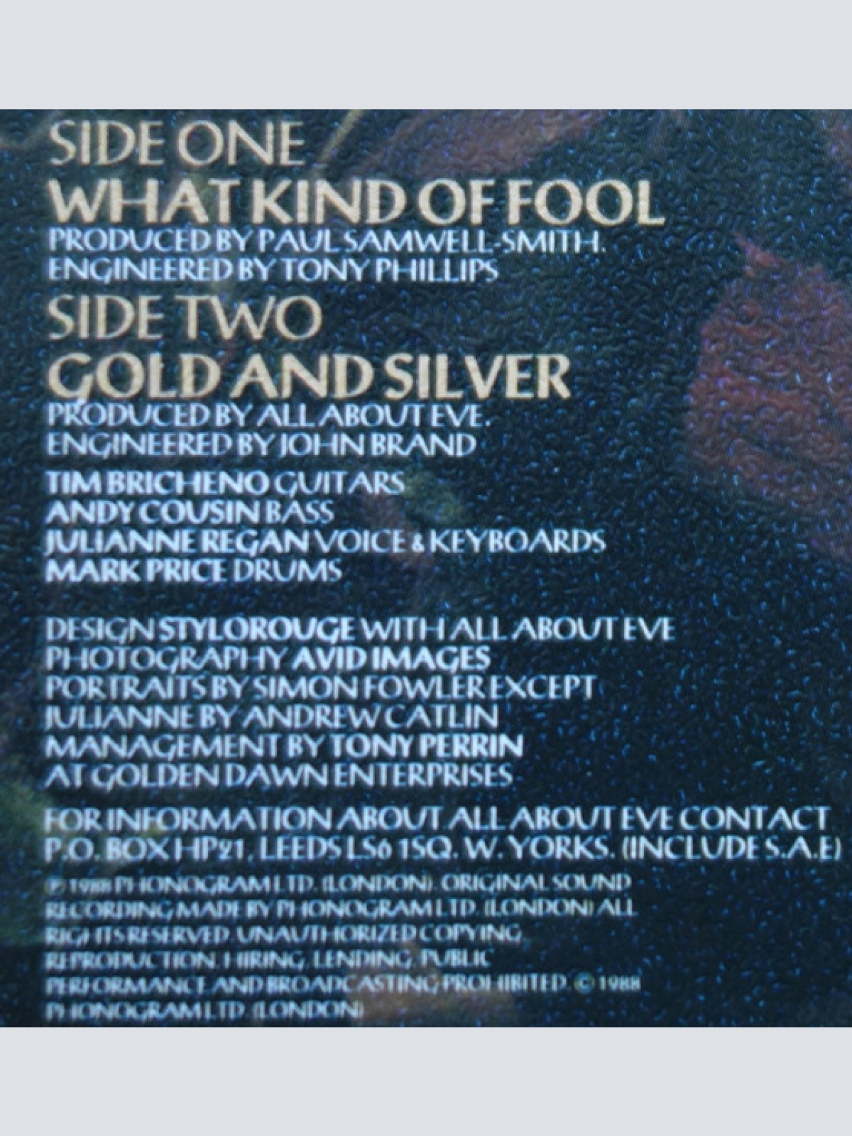 Vinyl / All About Eve - What Kind Of Fool