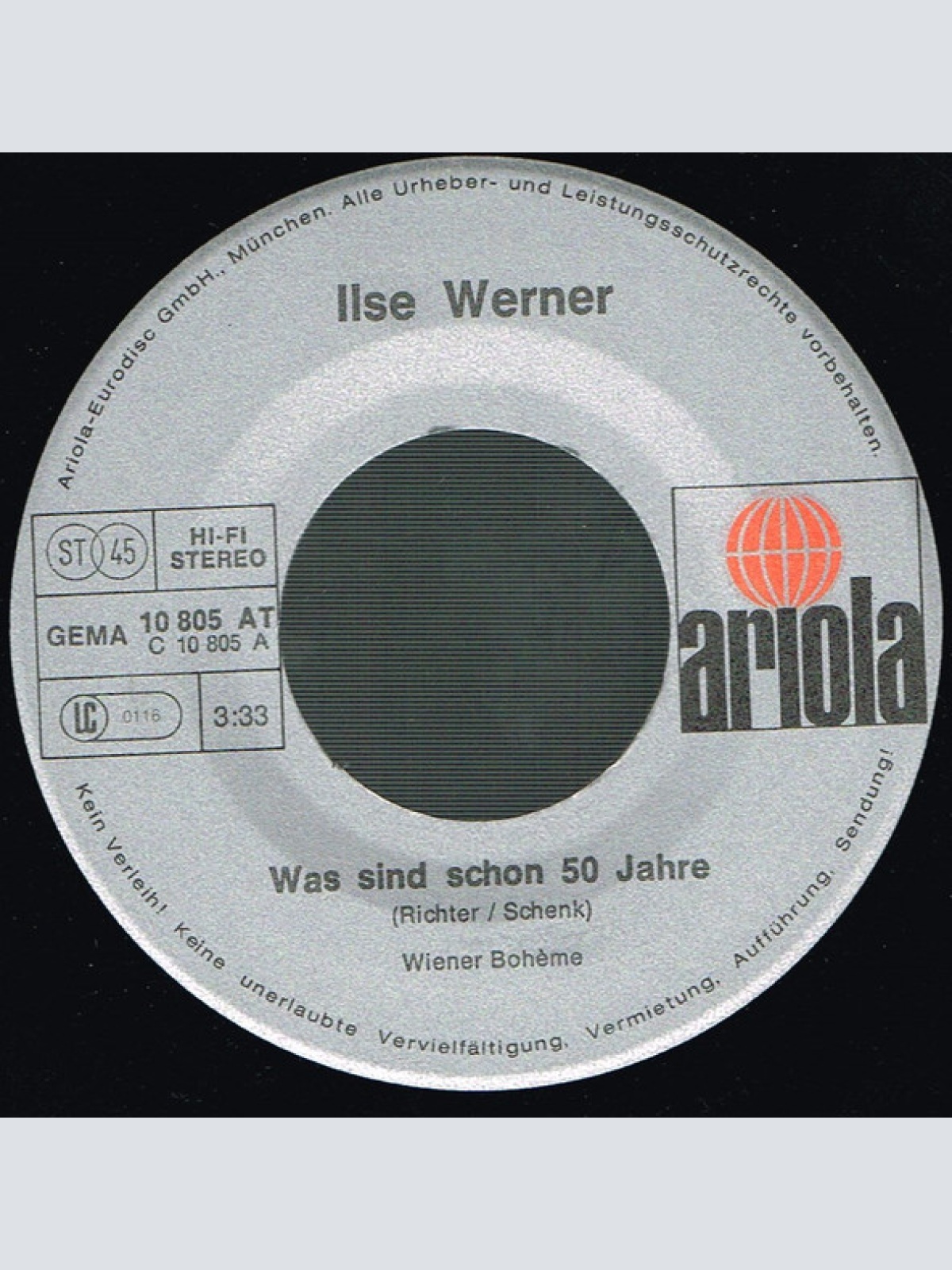Vinyl / Ilse Werner - Was Sind Schon 50 Jahre
