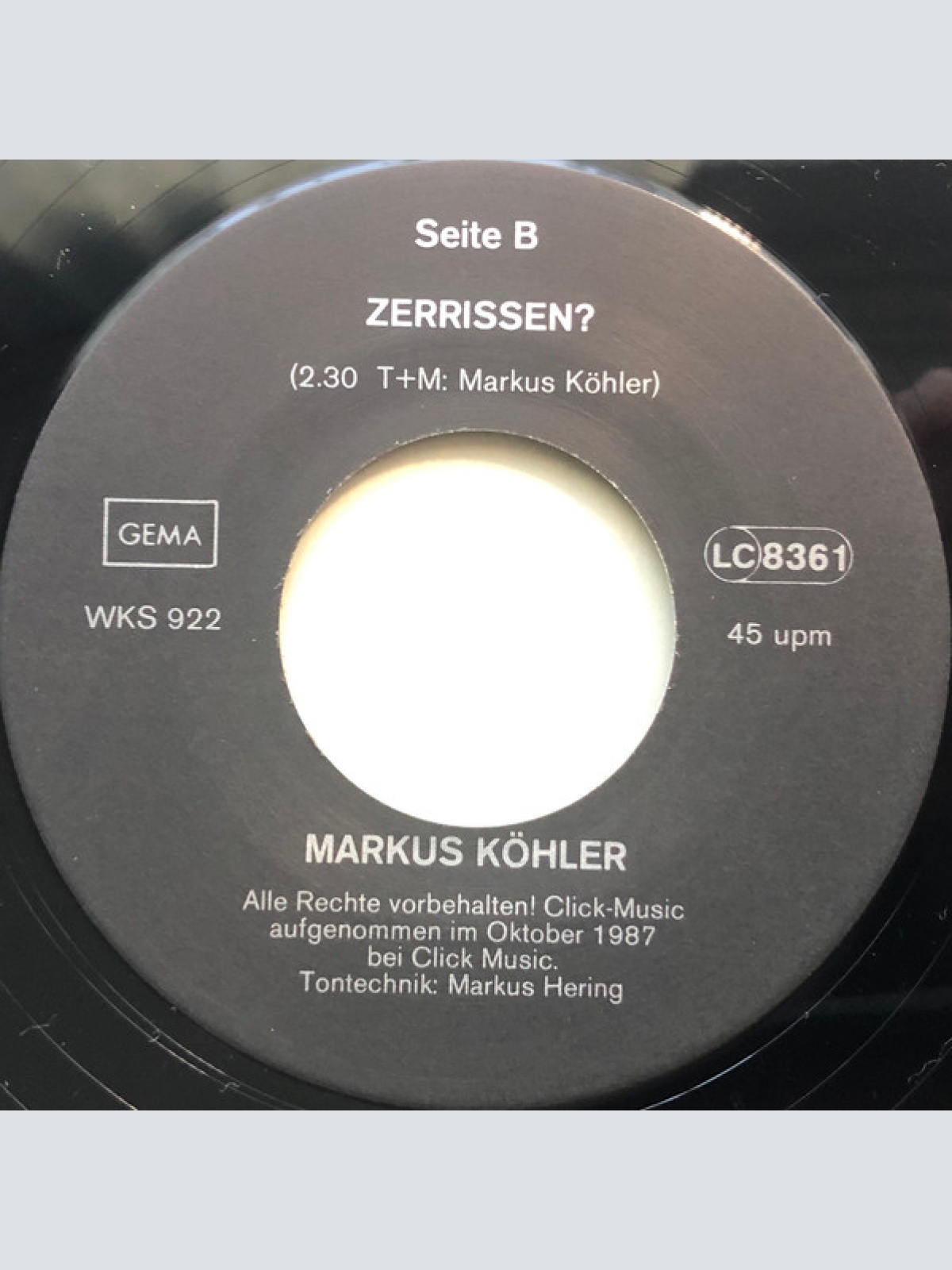 Vinyl / Markus Köhler (3) - Damenwahl / Zerrissen?