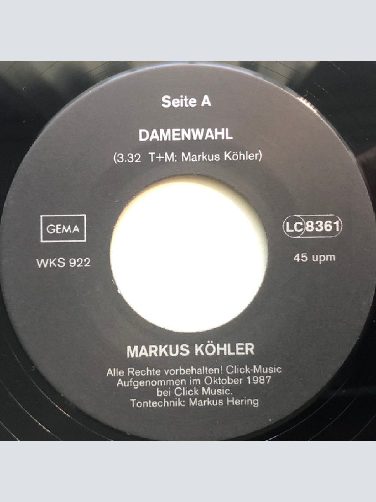 Vinyl / Markus Köhler (3) - Damenwahl / Zerrissen?