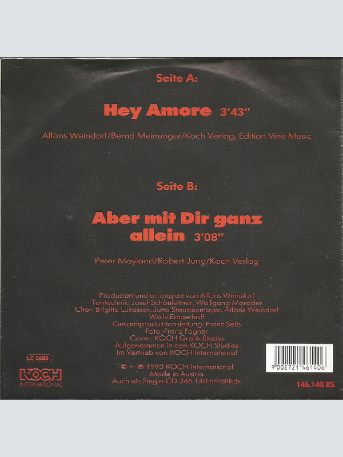 Vinyl / Carrière - Hey Amore