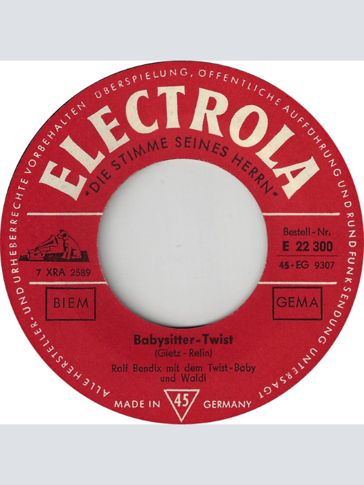 Vinyl / Ralf Bendix Mit Dem Twist-Baby Und Waldi - Babysitter Twist / Wo Ist Denn Das Kätzchen?