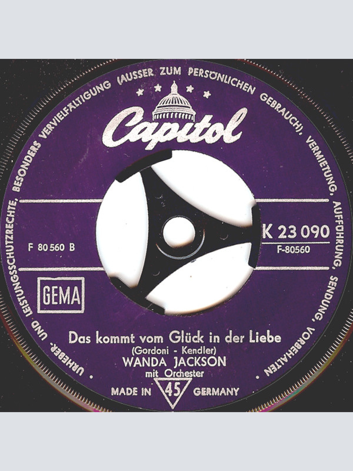 Vinyl / Wanda Jackson - Doch Dann Kam Johnny / Das Kommt Vom Glück In Der Liebe