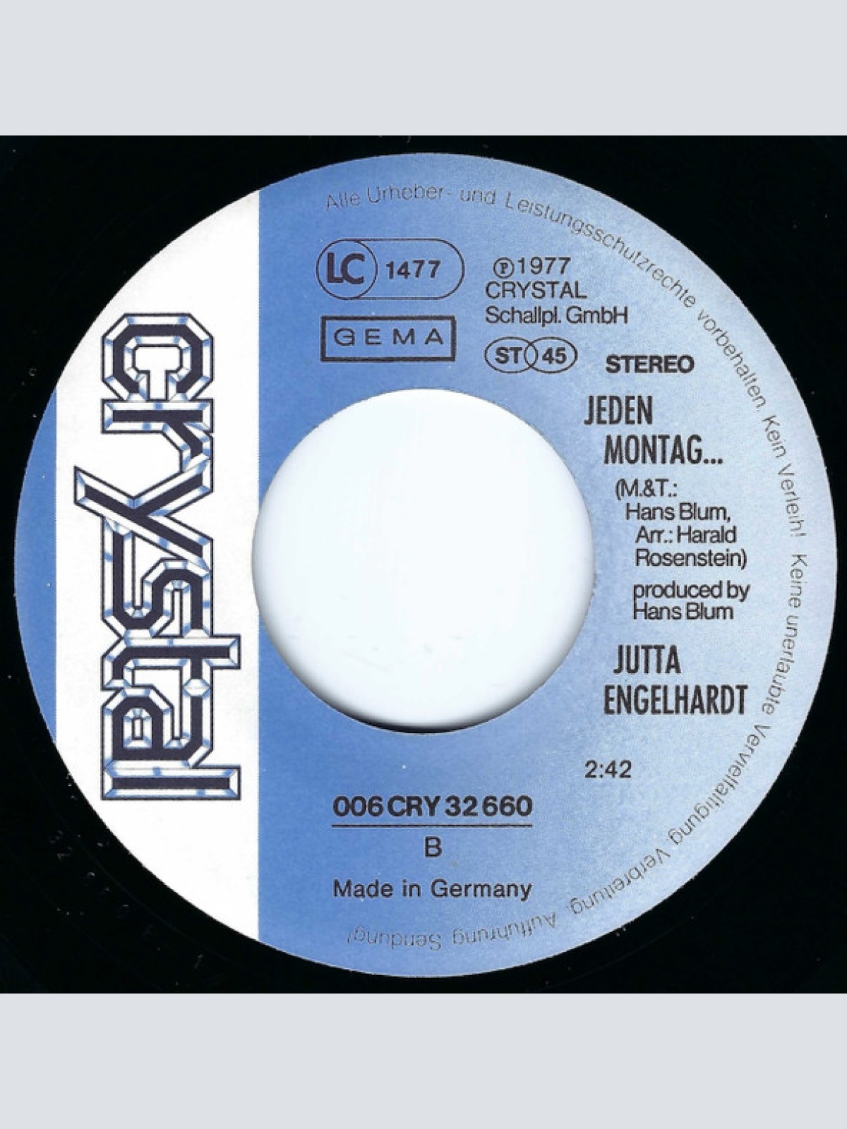 Vinyl / Jutta Engelhardt - An Einem Sonntag Im Sommer