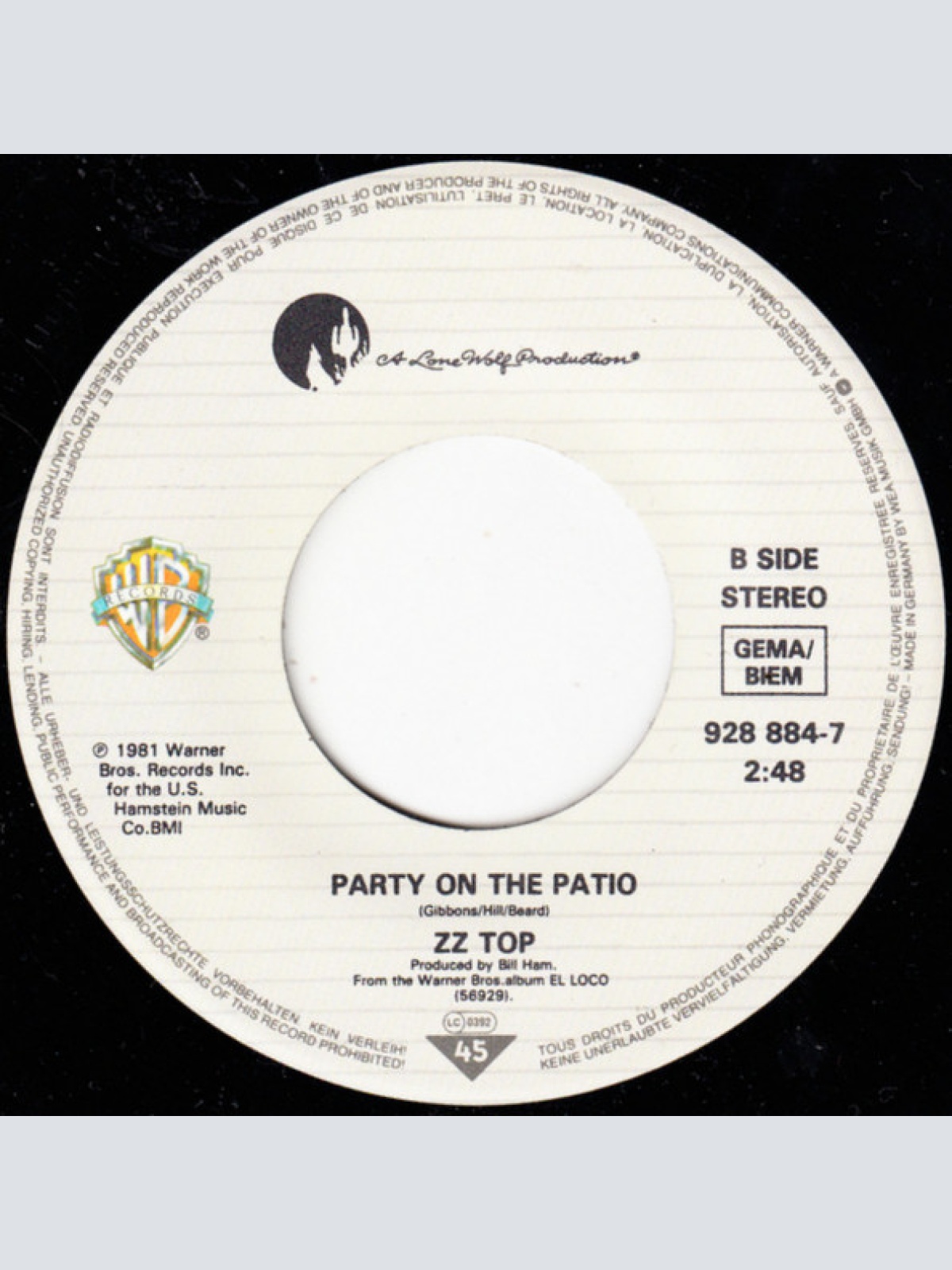 Vinyl / ZZ Top - Sleeping Bag