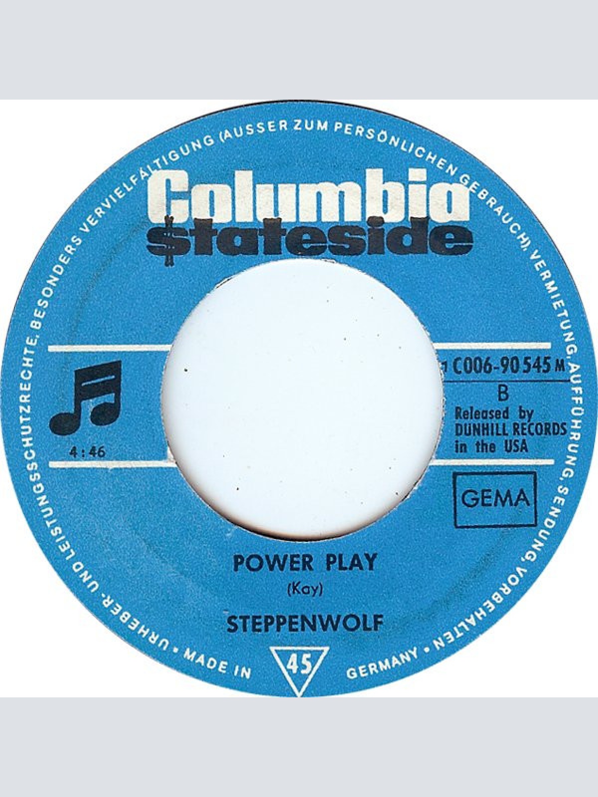 Vinyl / Steppenwolf - Move Over / Power Play