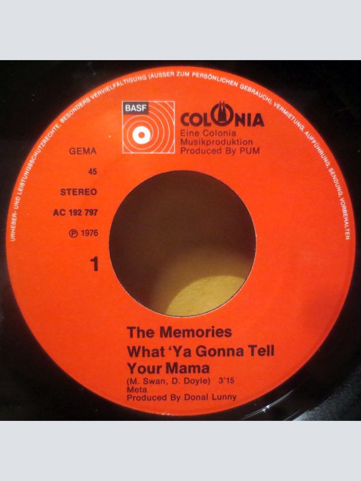 Vinyl / The Memories (2) - What 'Ya Gonna Tell Your Mama