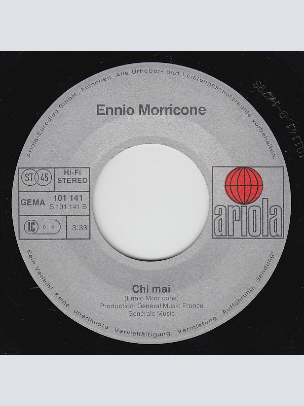 Vinyl / Ennio Morricone - Chi Mai