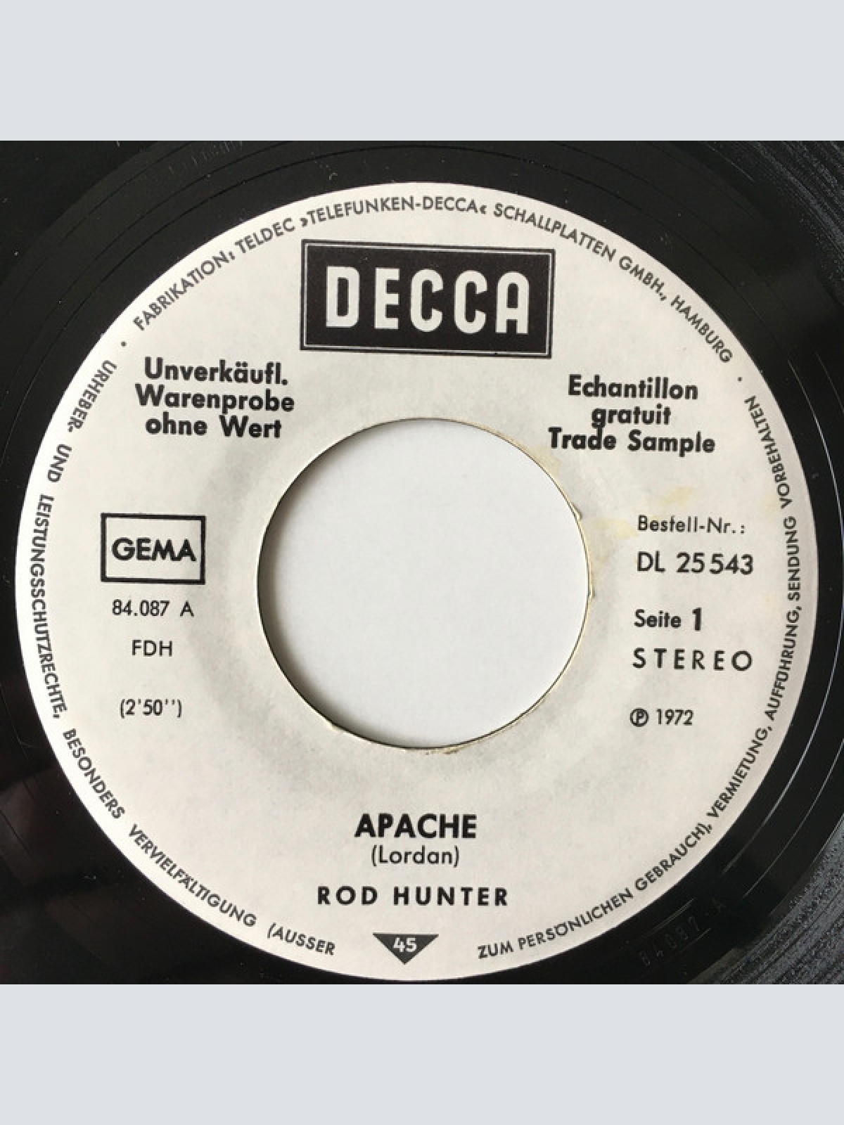 Vinyl / Rod Hunter - Apache