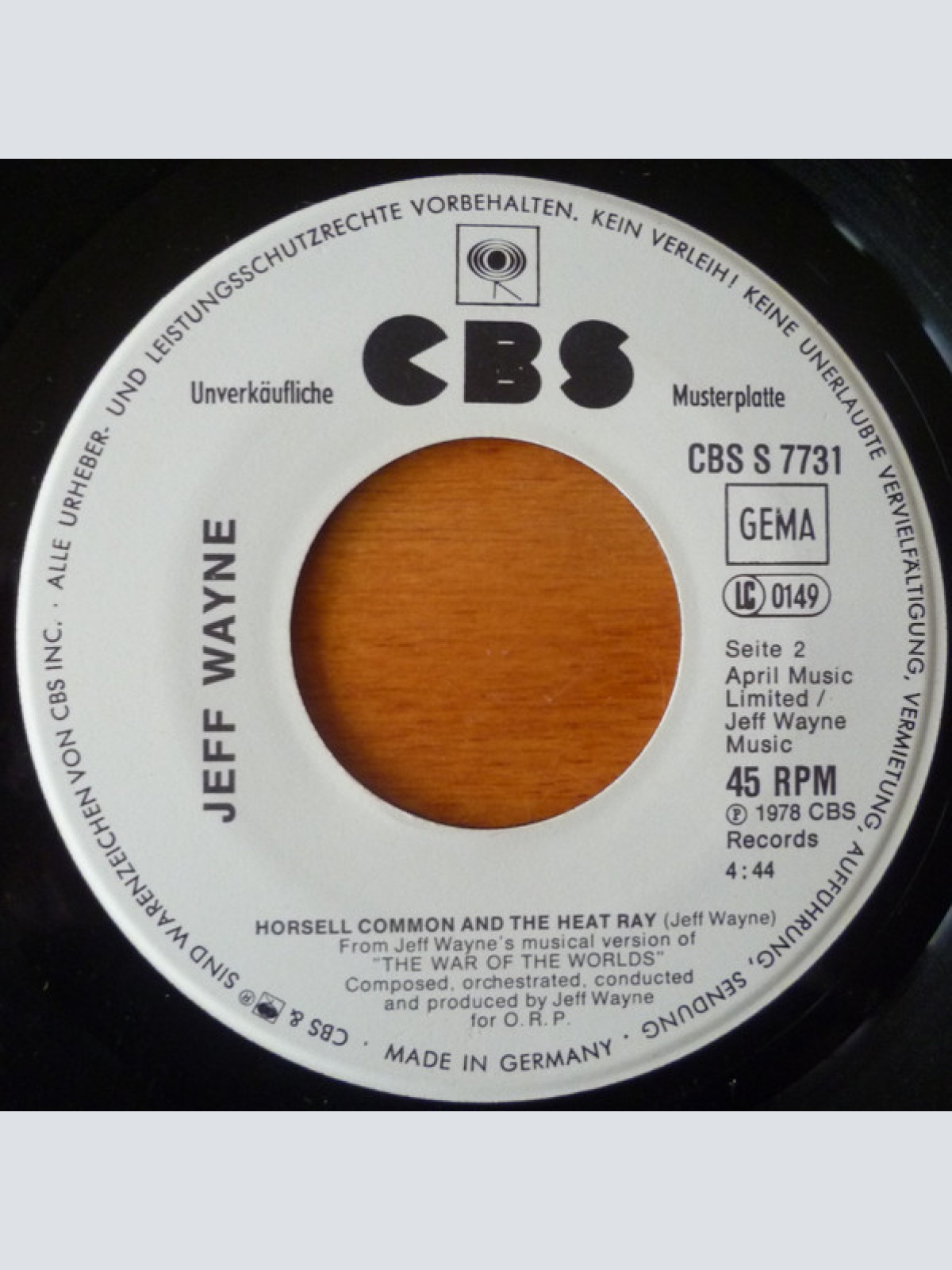 Vinyl / Jeff Wayne - The Eve Of The War