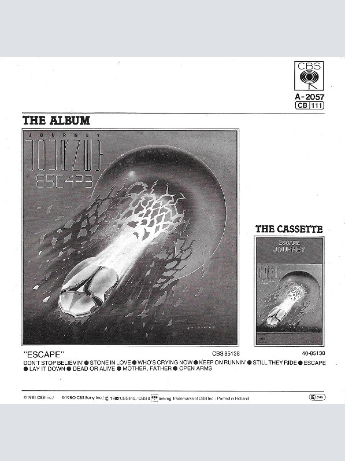 Vinyl / Journey - Open Arms